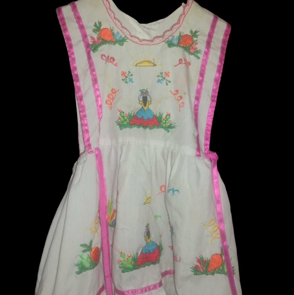 Vintage Homemade Mexican Traditional Dress